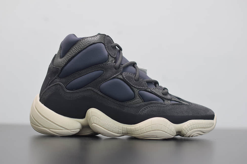阿迪达斯Adidas YEEZY 500 HIGH「Slate」黑曜石高帮复古运动鞋纯原版本 货号：FW4968