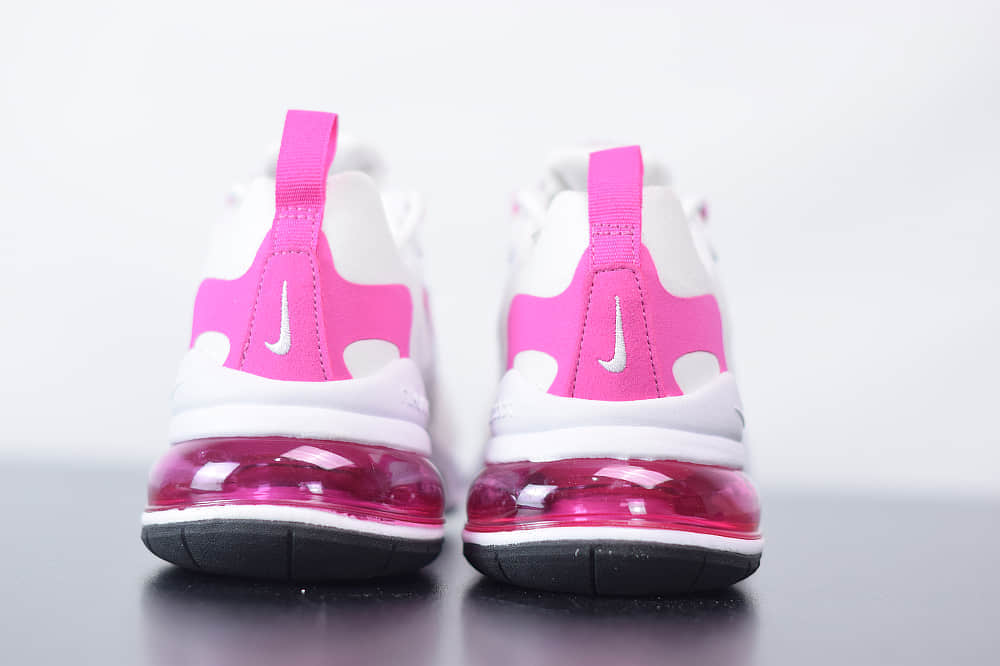 耐克Nike Air Max 270 React白粉色气垫运动鞋纯原版本 货号:CJ0619-100
