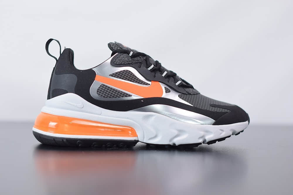 耐克Nike Air Max 270 React黑橙色气垫运动鞋纯原版本 货号：CQ4598-084