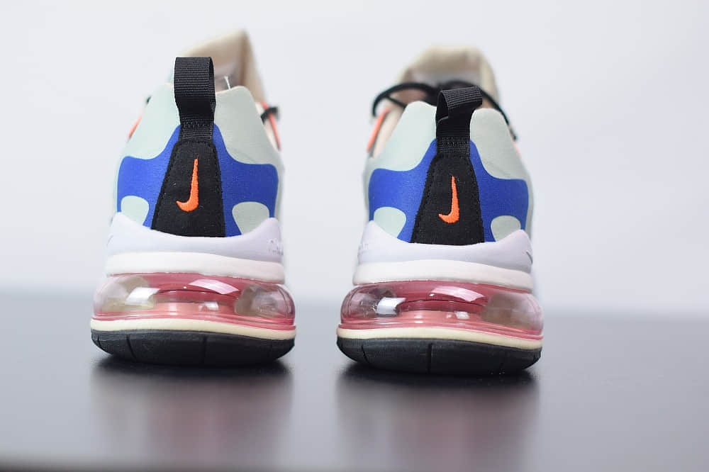 耐克Nike Air Max 270 React黑蓝色气垫运动鞋纯原版本 货号:CI3899-200