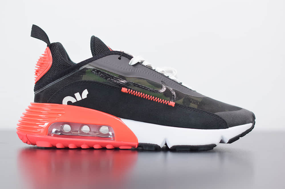 耐克Air Max 2090黑白红色色半掌气垫跑鞋纯原版本  货号:CU9174-600