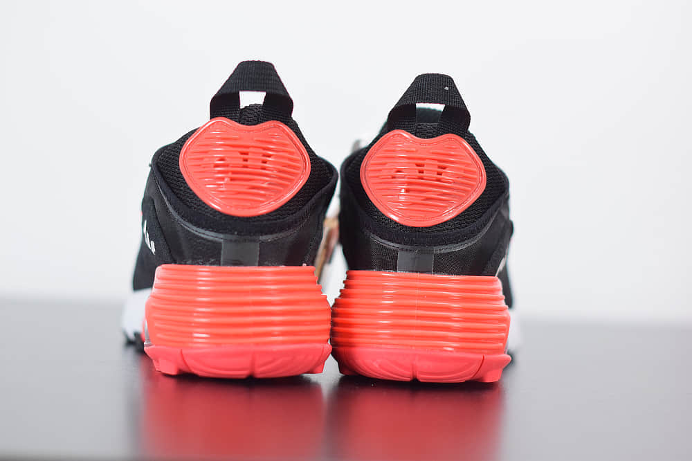耐克Air Max 2090黑白红色色半掌气垫跑鞋纯原版本  货号:CU9174-600