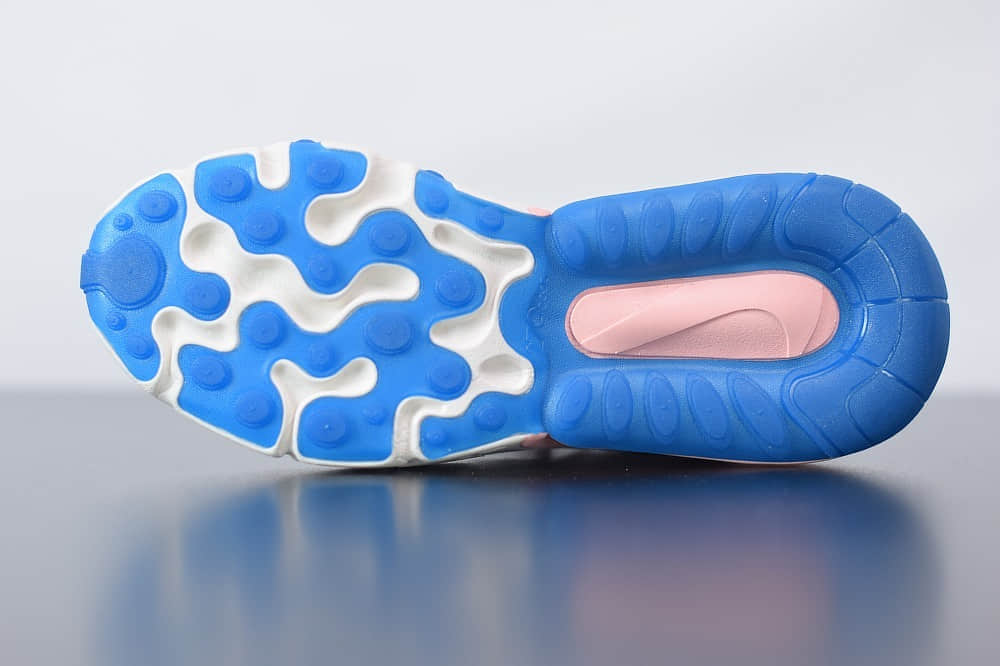 耐克Nike Air Max 270 React粉蓝色气垫运动鞋纯原版本 货号:AT6174-100