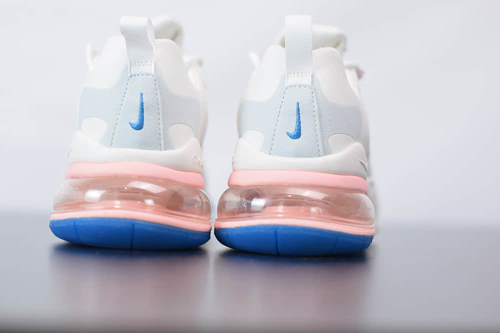 耐克Nike Air Max 270 React粉蓝色气垫运动鞋纯原版本 货号:AT6174-100