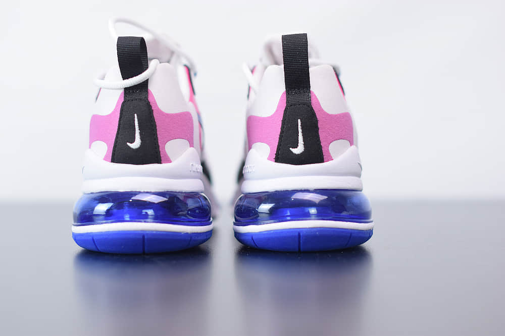 耐克Nike Air Max 270 React白蓝粉气垫运动鞋纯原版本 货号:CI3899-100