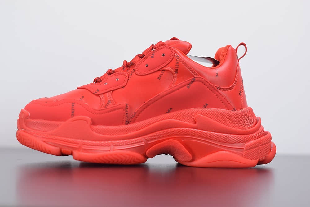 巴黎世家Balenciaga Triple S大红标识复古老爹鞋纯原版本