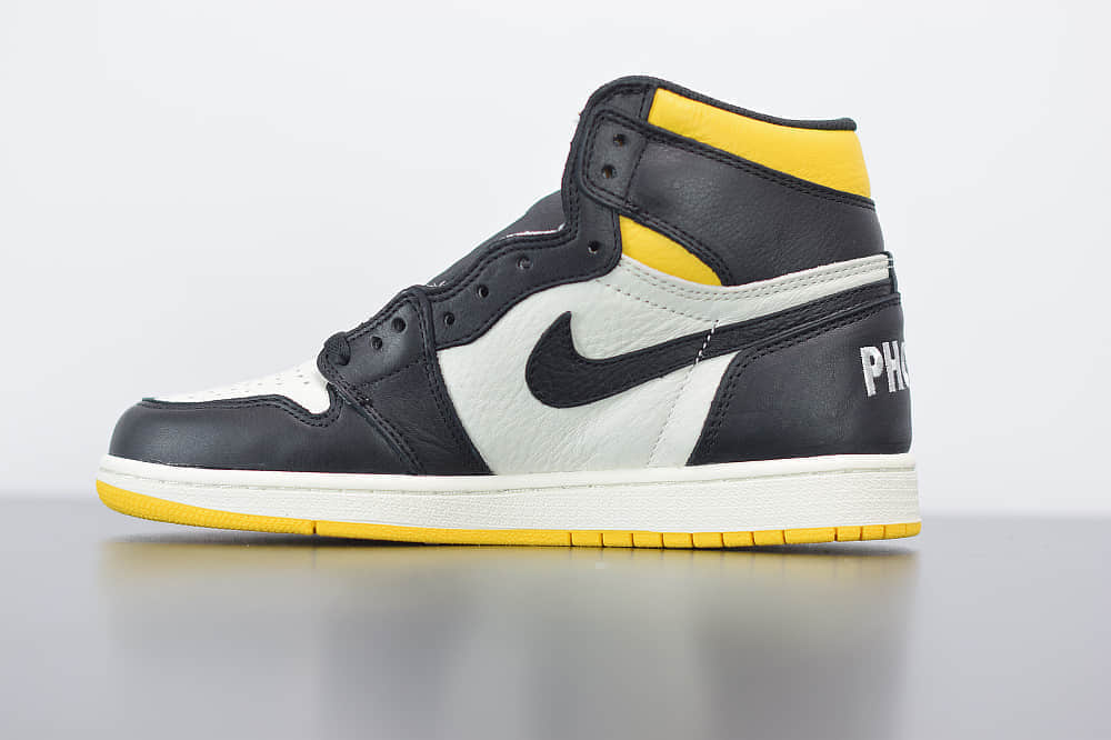 乔丹Air Jordan 1 RETRO HIGH 禁止转卖黑黄高帮篮球鞋纯原版本 货号：861428-107