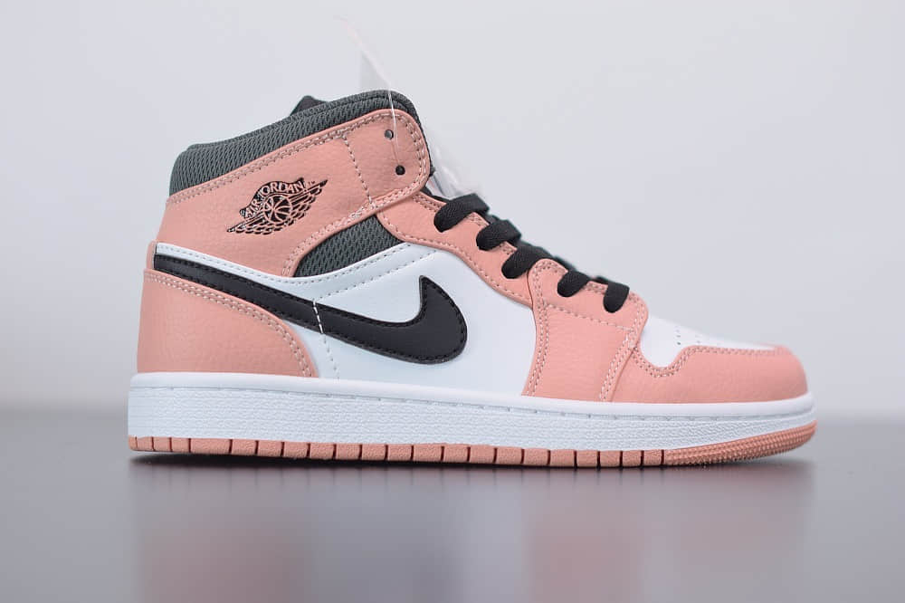 乔丹Air Jordan 1 MID樱花粉中帮篮球鞋纯原版本 货号:555112-603