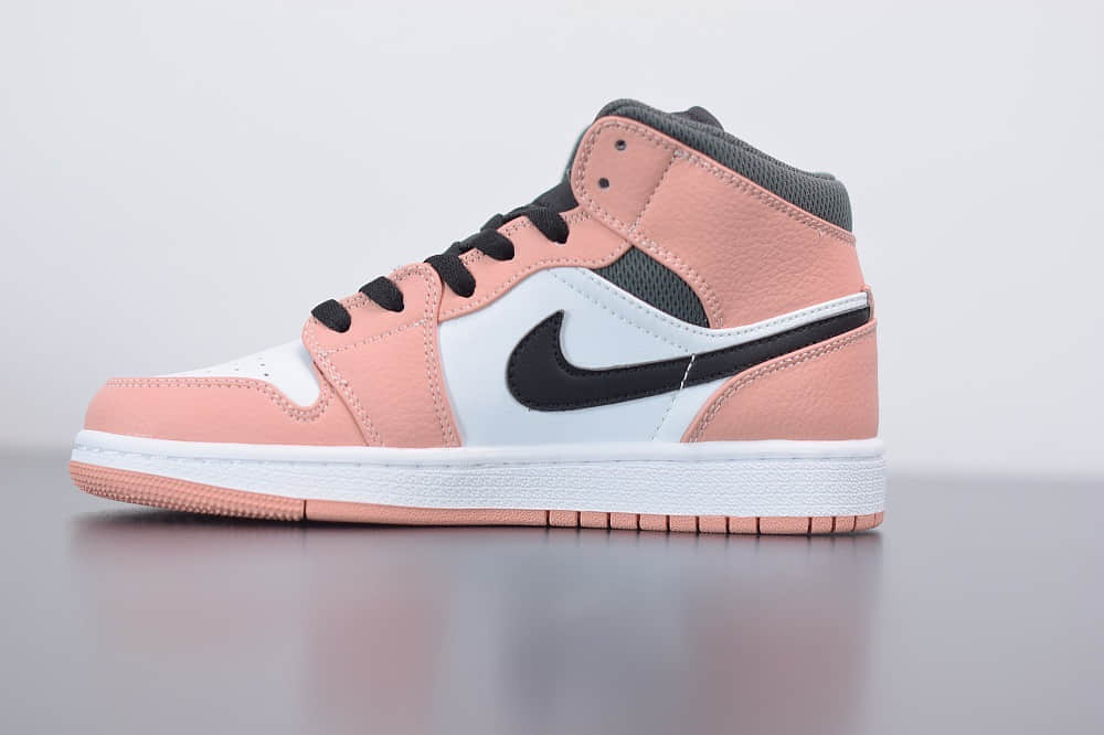 乔丹Air Jordan 1 MID樱花粉中帮篮球鞋纯原版本 货号:555112-603