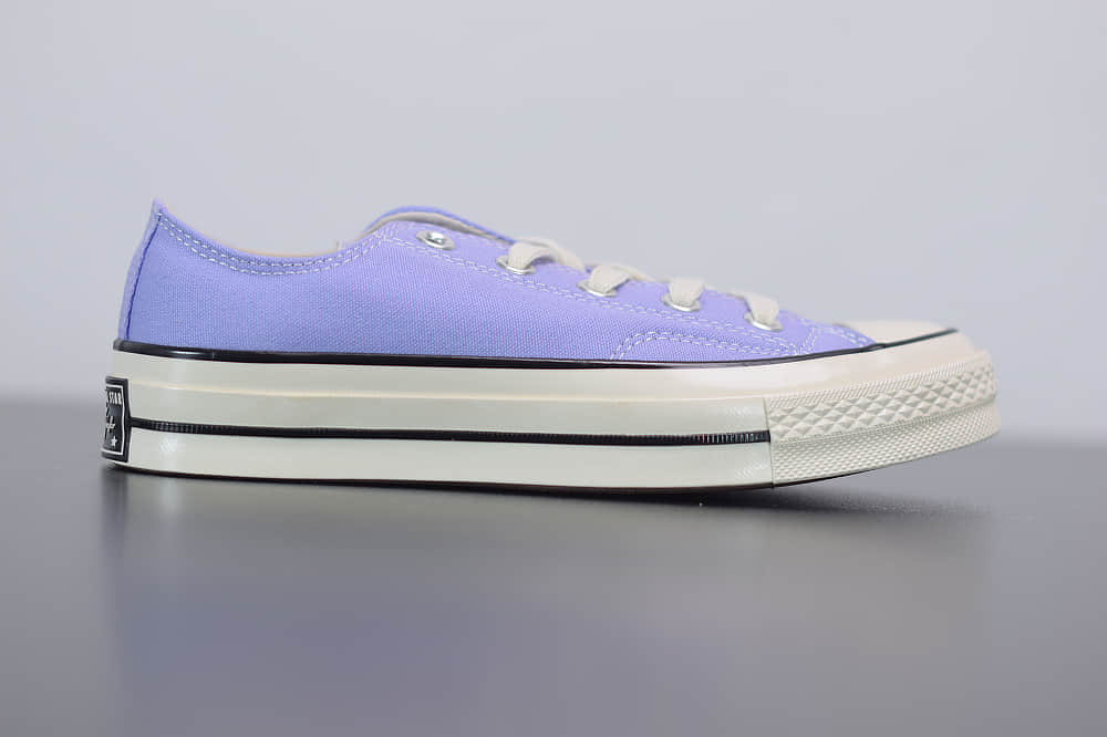匡威converse all star1970S三星标低帮香芋紫硫化帆布鞋纯原版本 货号：164405C