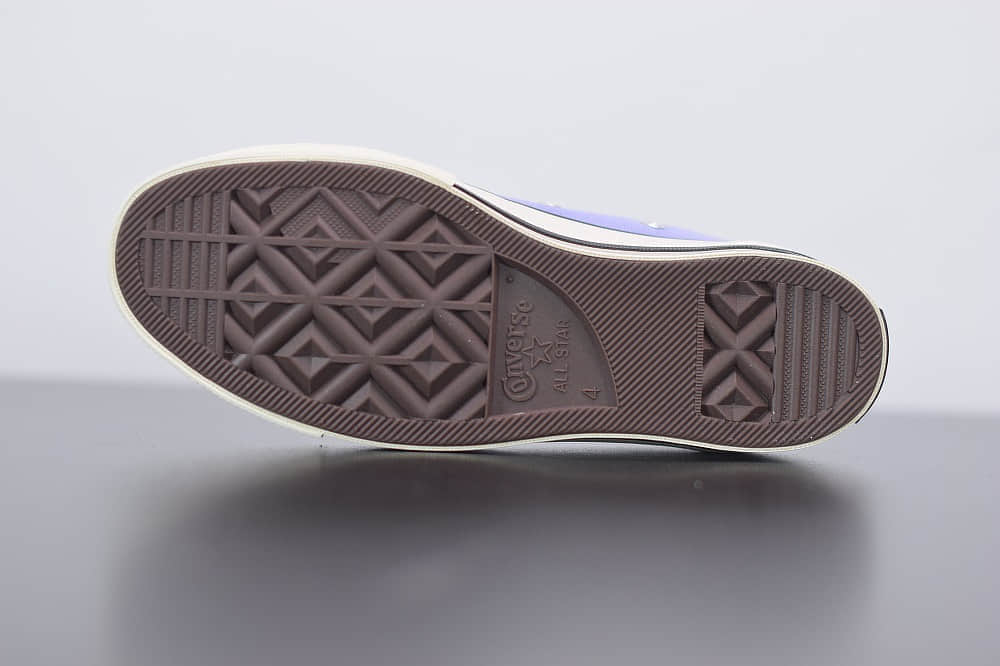 匡威converse all star1970S三星标低帮香芋紫硫化帆布鞋纯原版本 货号：164405C