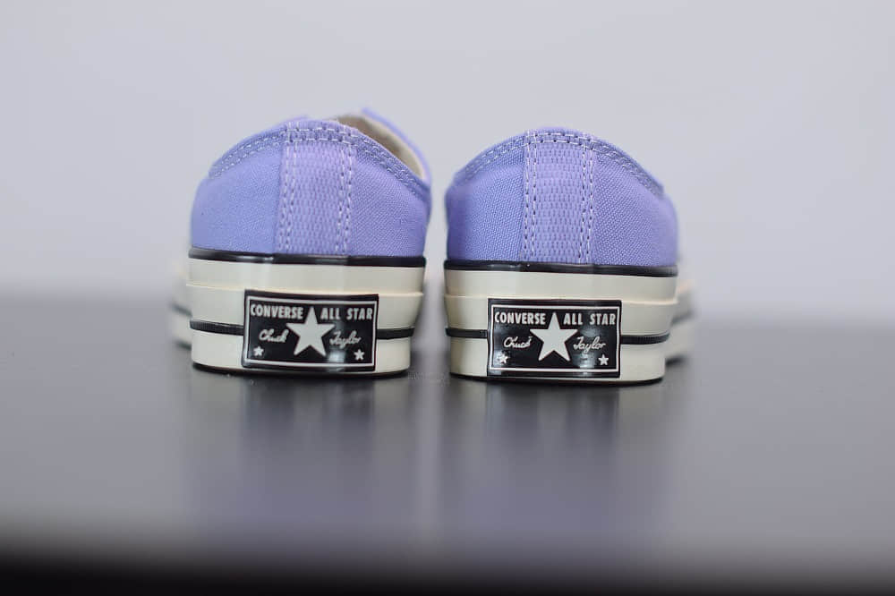 匡威converse all star1970S三星标低帮香芋紫硫化帆布鞋纯原版本 货号：164405C