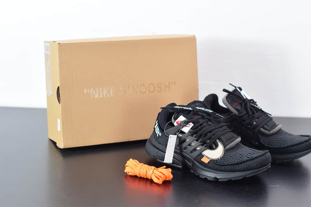 耐克Nike Air Presto x OFF-WHITE 2.0 The Ten耐克王解构OW黑色联名袜子跑鞋纯原版本 货号:AA3830-002