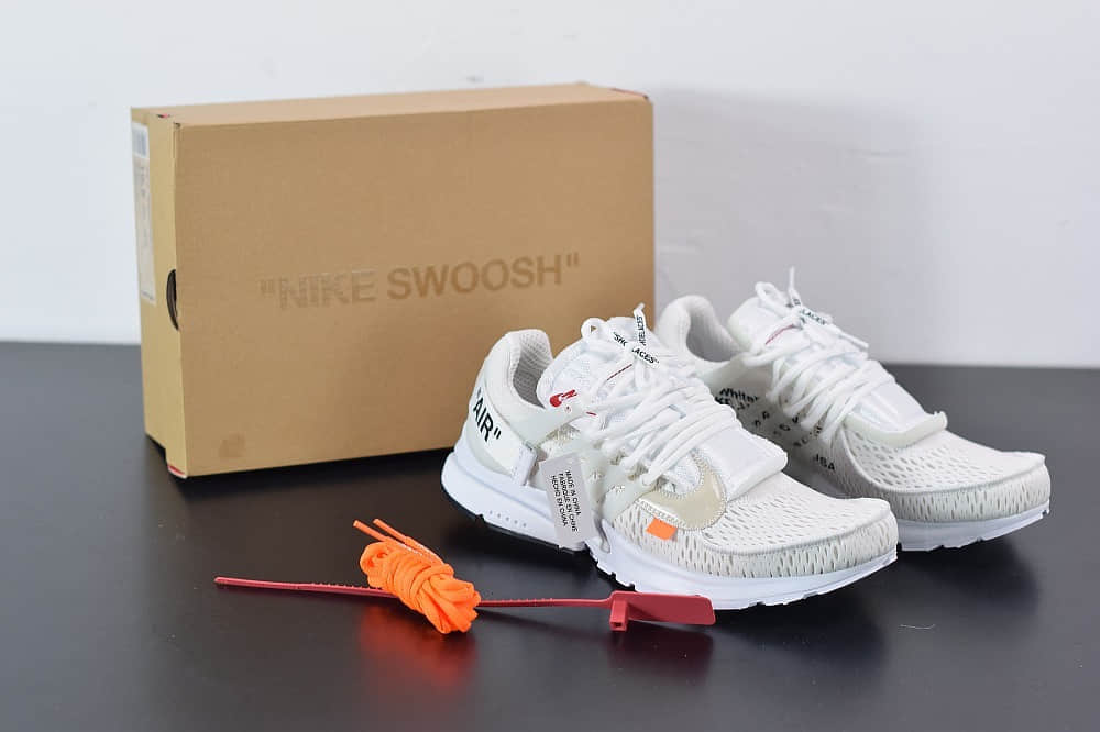 耐克Nike Air Presto x OFF-WHITE 2.0 The Ten耐克王解构OW白色联名袜子跑鞋纯原版本 货号:AA3830-100
