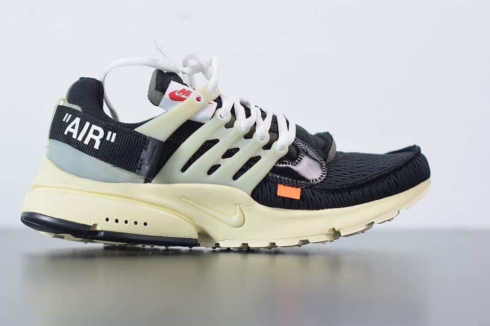 耐克Nike Air Presto x OFF-WHITE 2.0 The Ten耐克王解构OW黑白色联名袜子跑鞋纯原版本 货号：AA3830-001