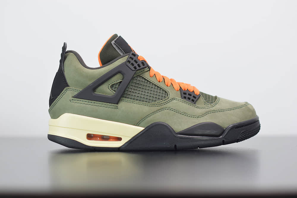 乔丹Jordan4 x Travis Scott Olive联名橄榄绿麂皮篮球鞋纯原版本 货号:JBM351-M1