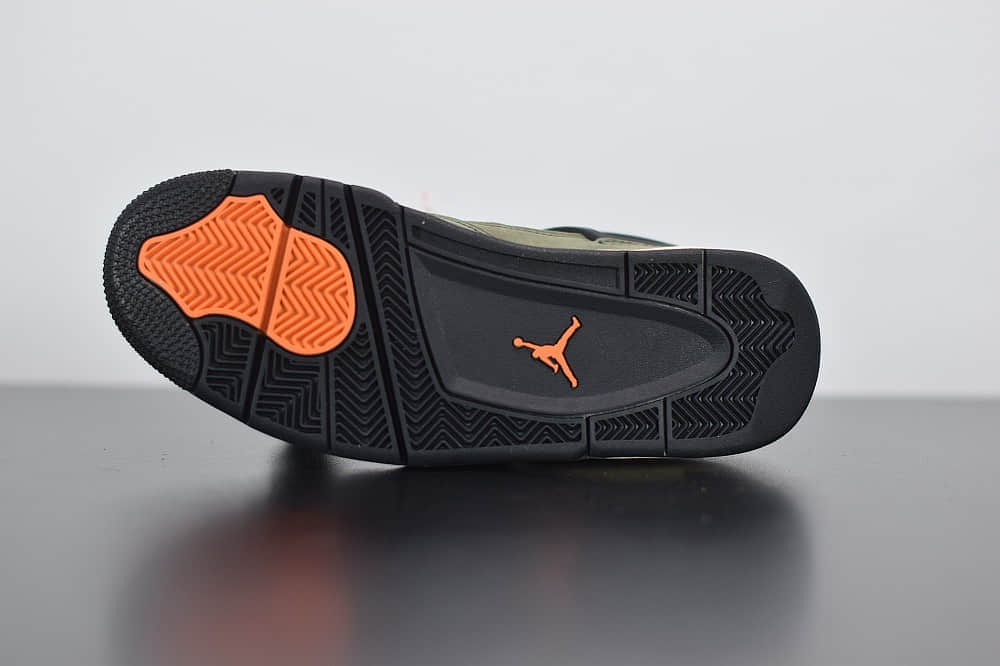 乔丹Jordan4 x Travis Scott Olive联名橄榄绿麂皮篮球鞋纯原版本 货号:JBM351-M1