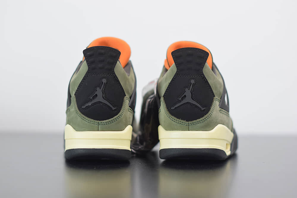 乔丹Jordan4 x Travis Scott Olive联名橄榄绿麂皮篮球鞋纯原版本 货号:JBM351-M1