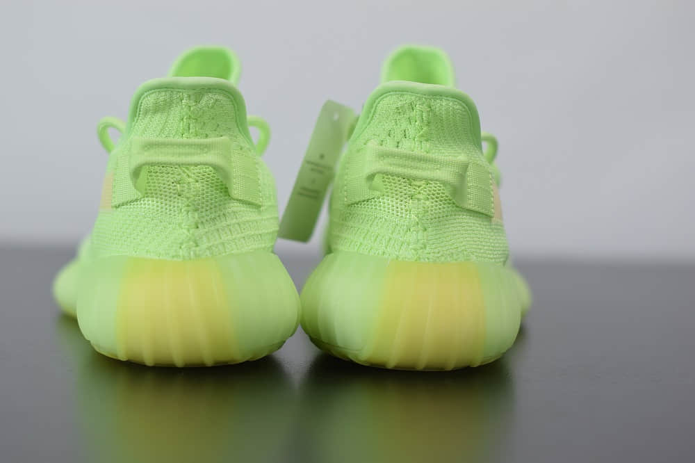 阿迪达斯Adidas Yeezy Boost 350 V2荧光绿休闲慢跑鞋纯原版本 货号:EG5293