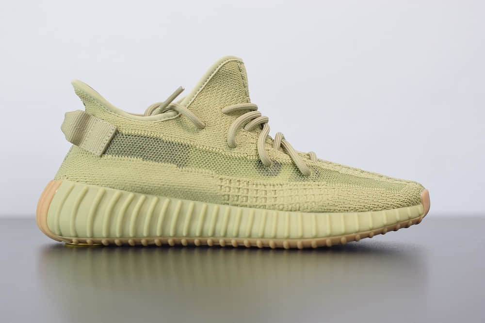 阿迪达斯adidas Yeezy Boost 350 V2硫磺抹茶绿爆米花休闲慢跑鞋纯原版本 货号:FY5346