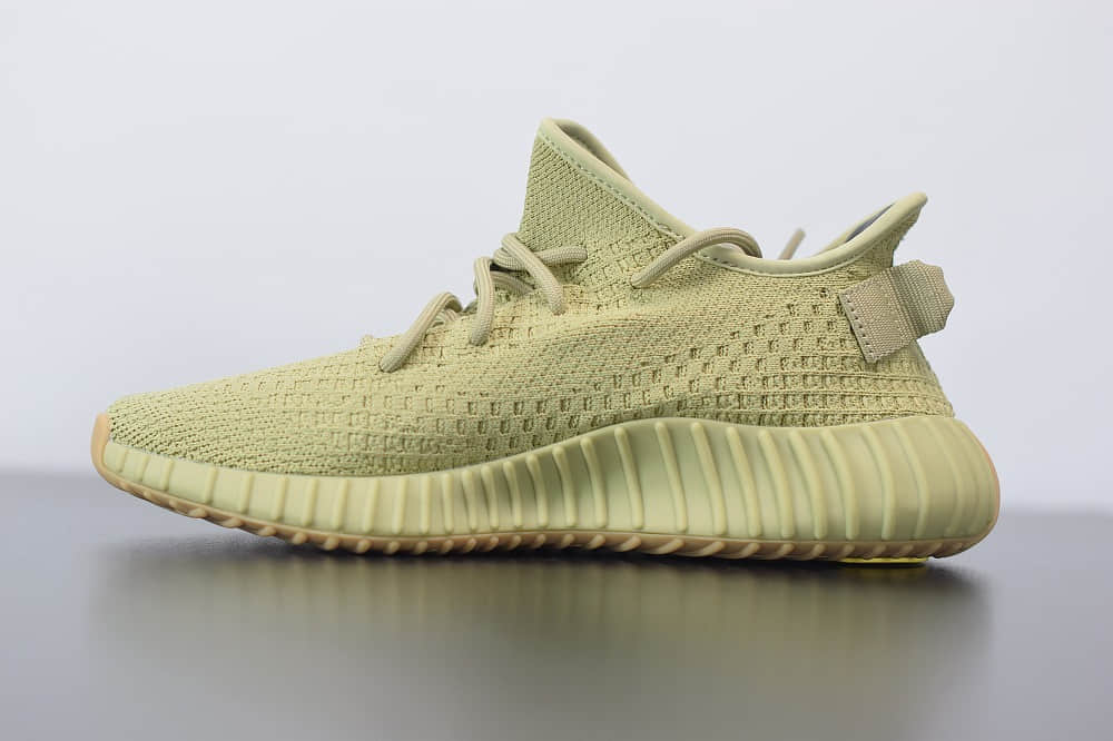 阿迪达斯adidas Yeezy Boost 350 V2硫磺抹茶绿爆米花休闲慢跑鞋纯原版本 货号:FY5346