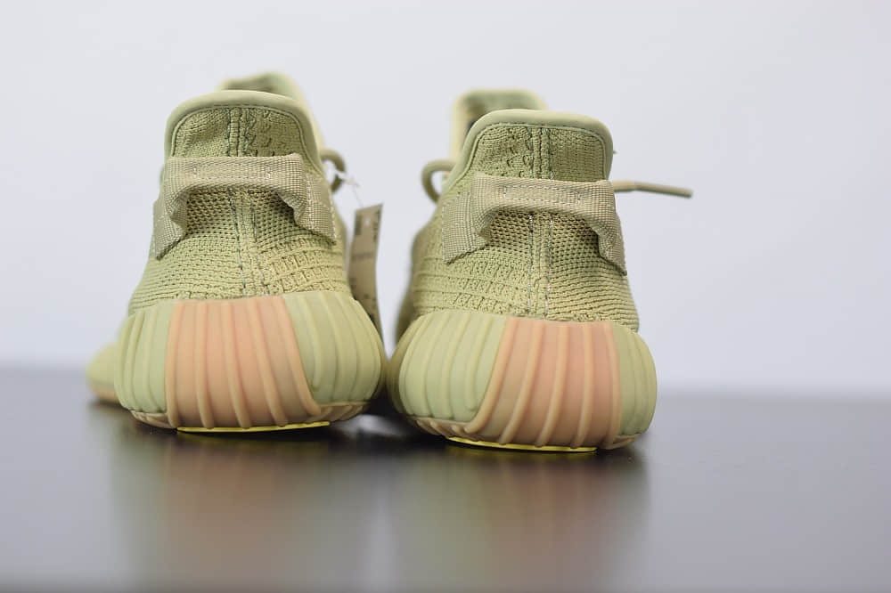 阿迪达斯adidas Yeezy Boost 350 V2硫磺抹茶绿爆米花休闲慢跑鞋纯原版本 货号:FY5346