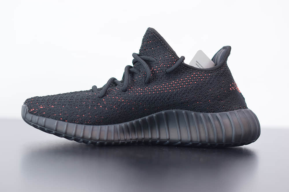 阿迪达斯ADIDAS YEZZY 350 V2黑红爆米花休闲慢跑鞋纯原版本 货号:BY9612