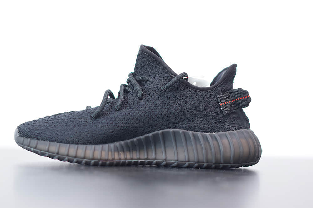 阿迪达斯ADIDAS YEZZY 350 V2黑红字爆米花休闲慢跑鞋纯原版本 货号:CP9652