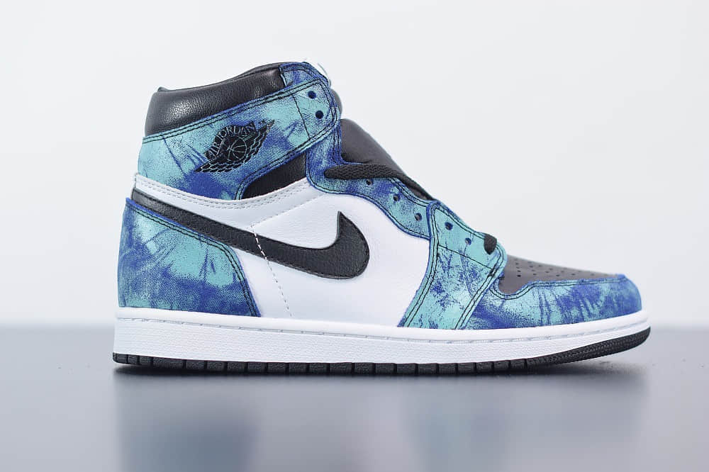 乔丹AirJordan 1 Retro Tie-Day AJ1高帮扎染配色板鞋纯原版本 货号：CD0461-100