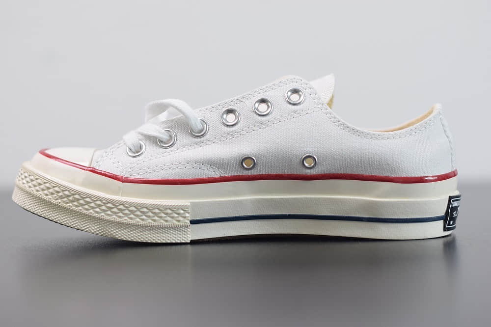 匡威converse all star1970S三星标低帮经典纯白硫化帆布鞋纯原版本 货号:162065C