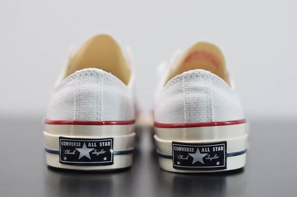 匡威converse all star1970S三星标低帮经典纯白硫化帆布鞋纯原版本 货号:162065C