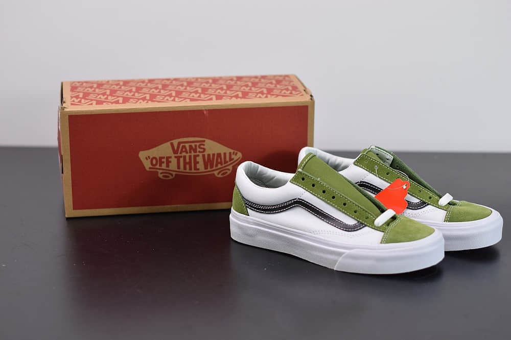 万斯VANS SALT WASH STYLE 36 DECON SF低帮牛油果白绿配色帆布鞋纯原版本 货号:VN0A3DZ3WZ6