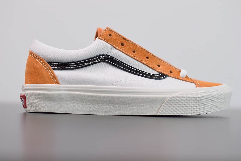 万斯VANS SALT WASH STYLE 36 DECON SF低帮牛油果焦糖橘白配色帆布鞋纯原版本 货号:VN0A3DZ3WZ6