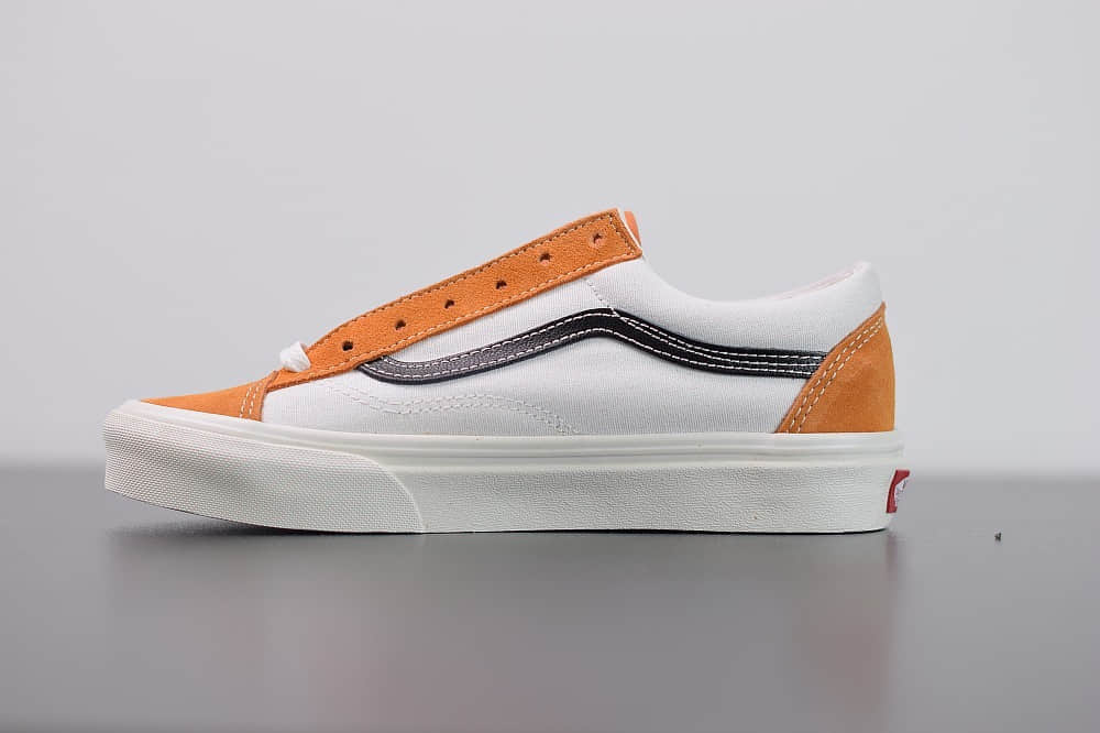 万斯VANS SALT WASH STYLE 36 DECON SF低帮牛油果焦糖橘白配色帆布鞋纯原版本 货号:VN0A3DZ3WZ6