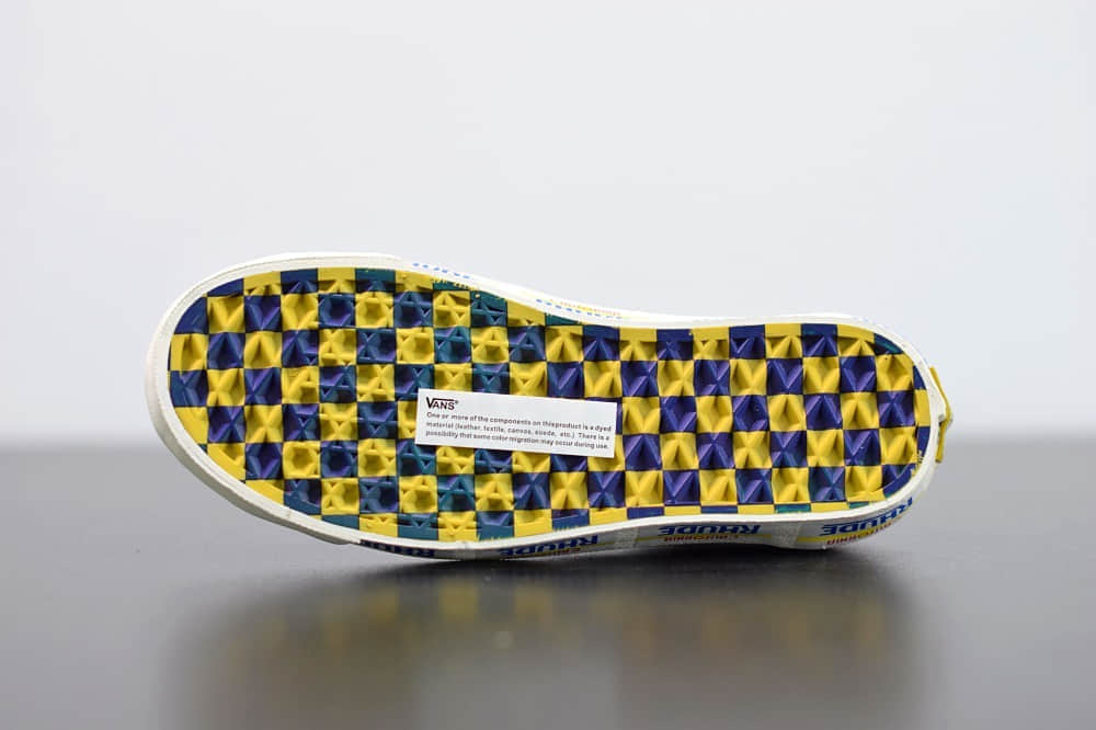 万斯Vans x Rhude Bold Ni 联名款加州车牌串标红黄配色复古滑板鞋纯原版本 货号:VN0A3WLPTHF