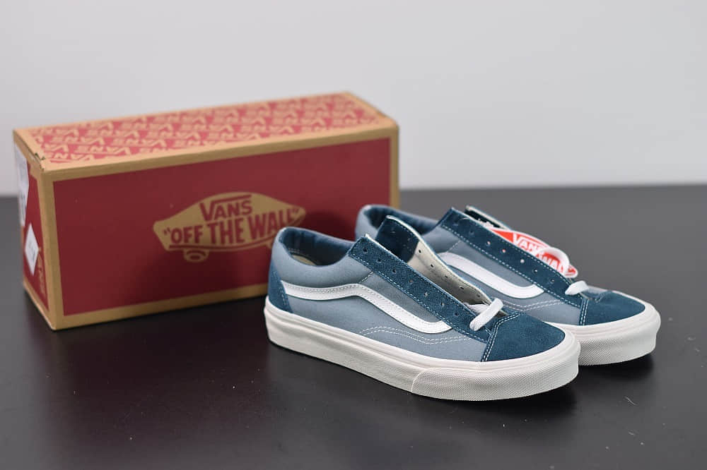 万斯Vans Style 36 权志龙牛仔蓝小头低帮硫化帆布鞋纯原版本 货号：VN0A4U3BX17