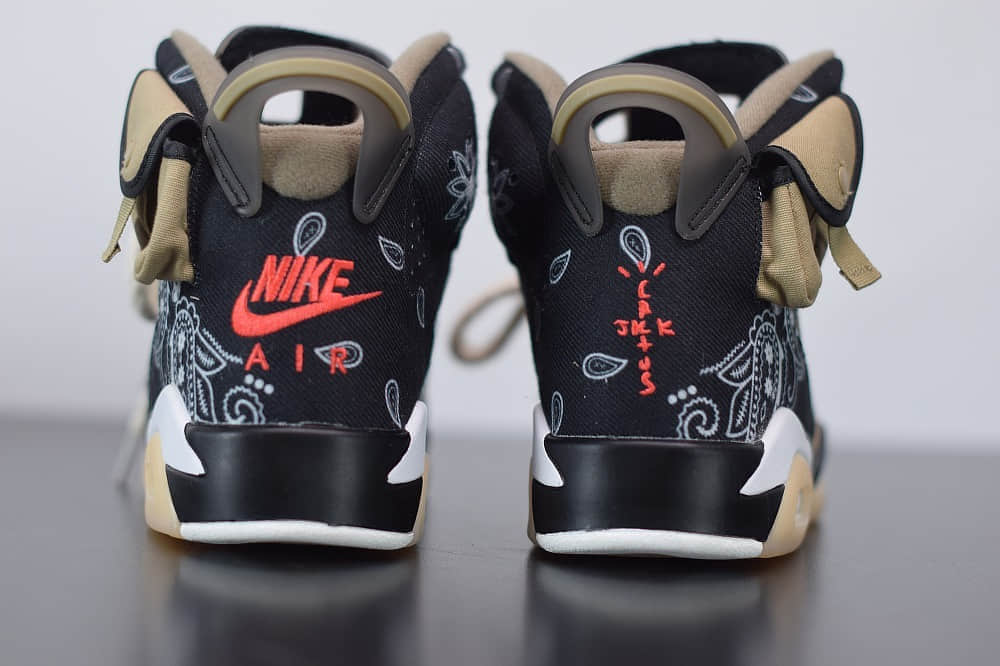 乔丹Air Jordanaj6 TS联名腰果花黑白文化篮球鞋纯原版本 货号:CT5058-001