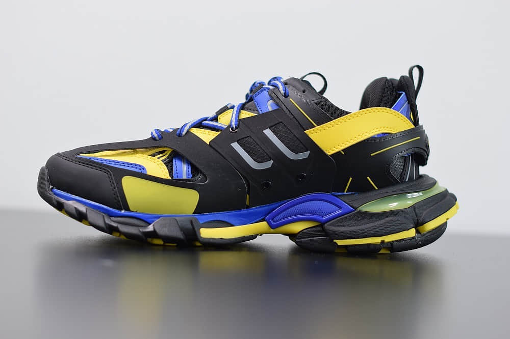 巴黎世家Balenciaga Sneaker Tess s.Gomma MAILLE WHITEORANGE黑黄蓝色三代户外概念鞋纯原版本