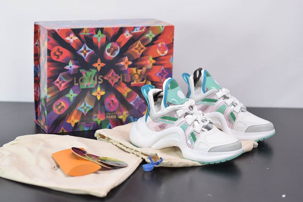 路易威登Louis Vuitton Archlight Sneakers LV蓝色复古运动鞋纯原版本 货号:1A65RQ