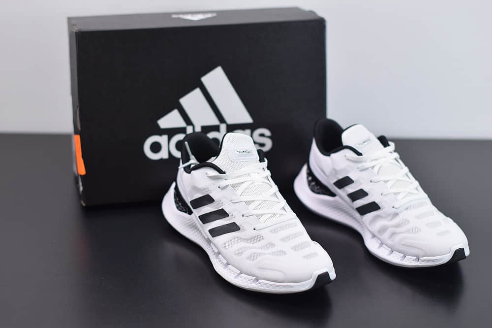 阿迪达斯Adidas Climacool清风系列黑白休闲慢跑鞋纯原版本 货号:FW1221