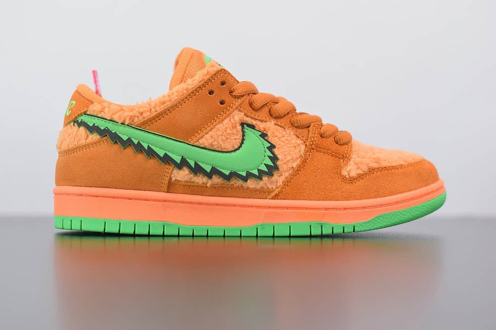 耐克Grateful Dead Dunk SB “Bears Pack” SB跳舞小熊橙绿低帮滑板鞋纯原版本 货号:CJ5378-800