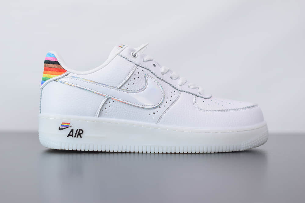 耐克Air Force 1 Betrue彩虹空军一号低帮百搭休闲运动板鞋纯原版本 货号:CV0258-100