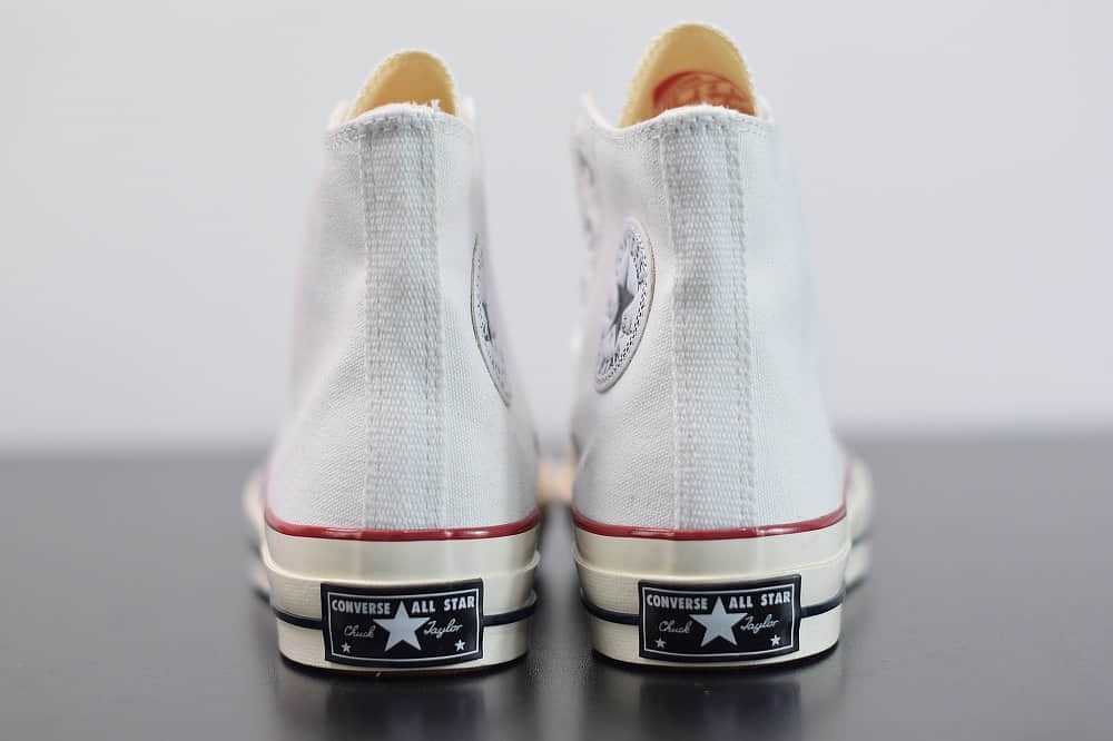 匡威converse all star1970S三星标高帮白色硫化帆布鞋纯原版本 货号:162056C