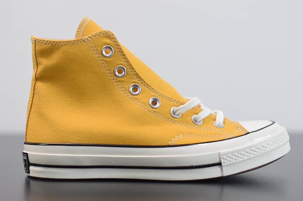 匡威converse all star1970S三星标高帮落叶黄硫化帆布鞋纯原版本 货号:162054C