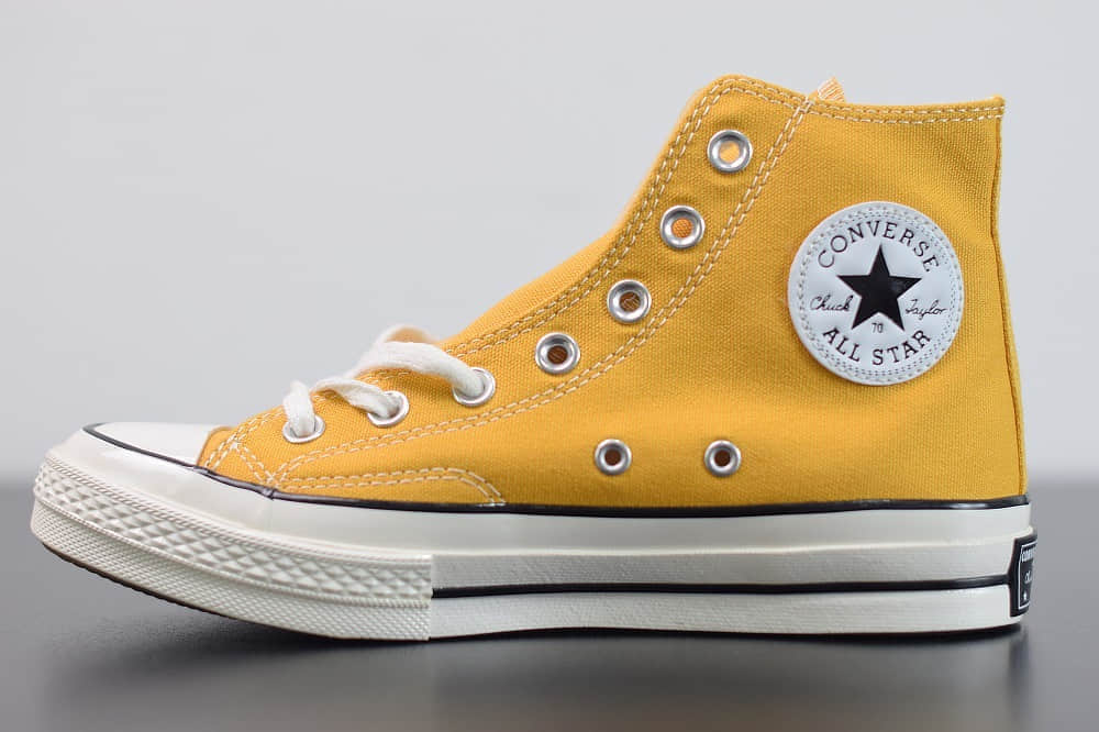 匡威converse all star1970S三星标高帮落叶黄硫化帆布鞋纯原版本 货号:162054C