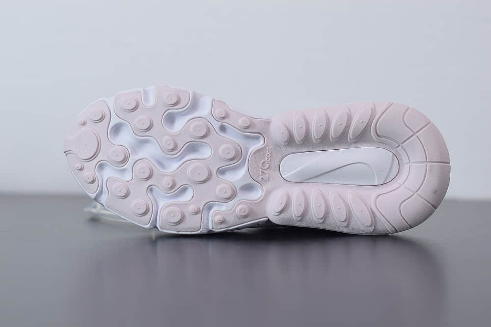 耐克Nike Air Max 270 React瑞亚赛车浅粉气垫运动鞋纯原版本 货号:CZ0374-500