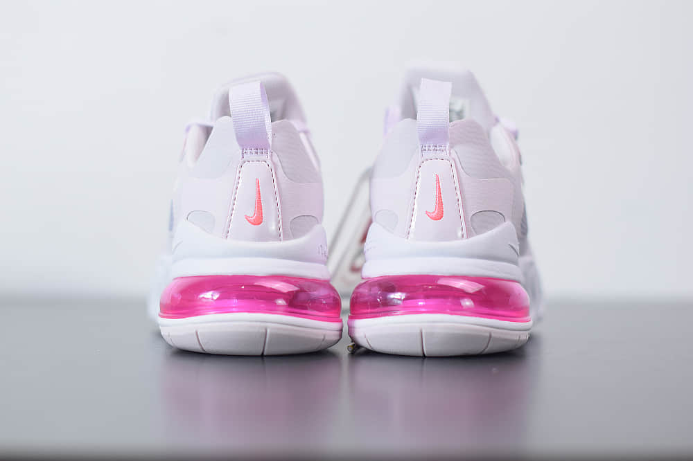 耐克Nike Air Max 270 React瑞亚赛车浅粉气垫运动鞋纯原版本 货号:CZ0374-500
