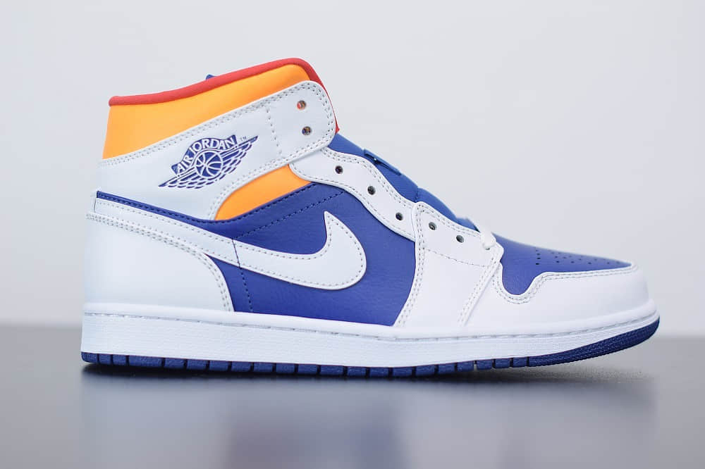 乔丹Air Jordan 1 Mid皇家海军蓝中帮篮球鞋纯原版本 货号:554724-131