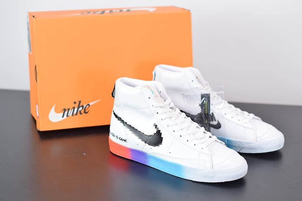 耐克Nike Blazer Mid ’77 Vintage开拓者高帮电玩小子休闲板鞋纯原版本 货号：DC3280-101