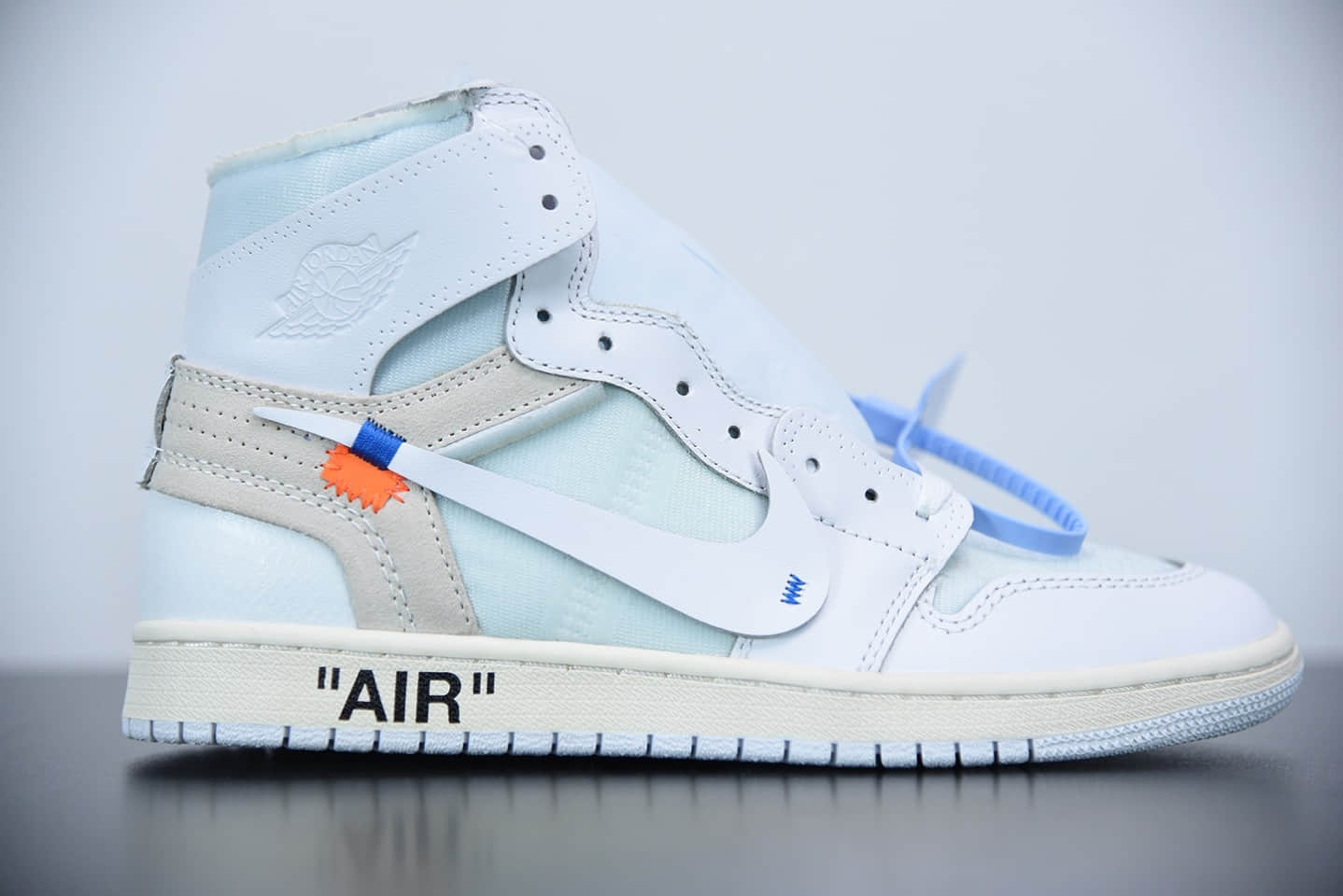 乔丹Nike Air Jordan 1 x OFF-WHITE NRG 周杰伦同款欧洲限定联名鞋款纯原版本 货号：AQ0818-100